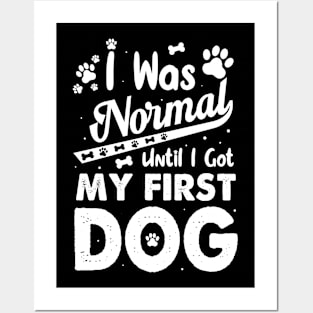 I was normal until I got my first dog funny Dog owner Posters and Art